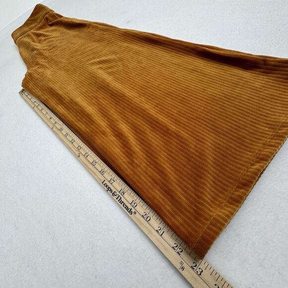 Candies Women Velour Pant Small Brown Wide Leg Crop Stretch Y2K 70s Boho Zipper - Picture 14 of 16